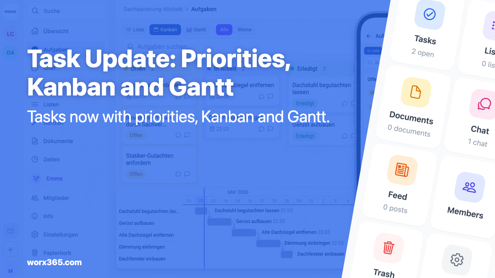 Task Update: Priorities, Kanban and Gantt