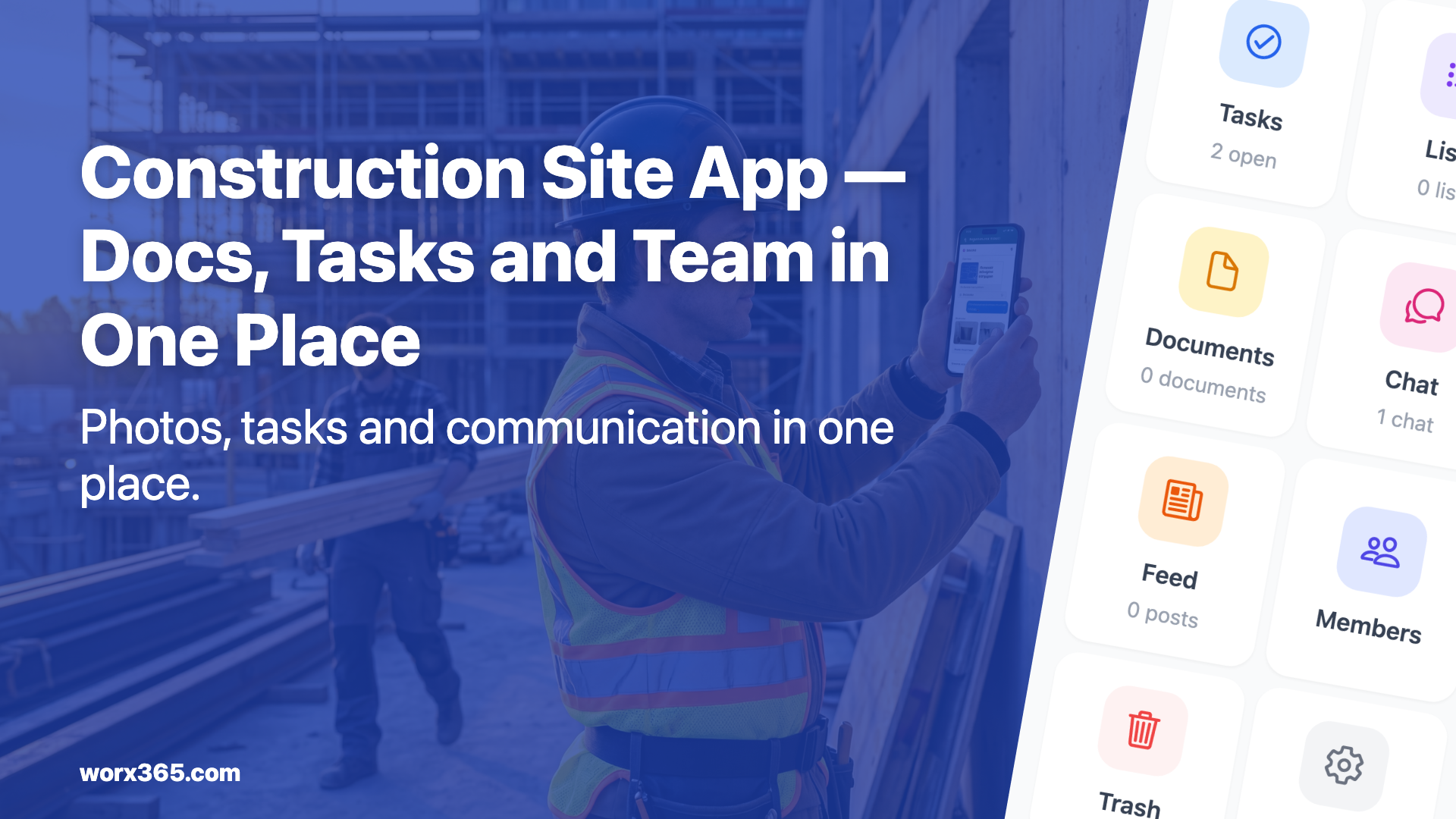 Construction Site App — Documentation, Tasks and Team in One Place