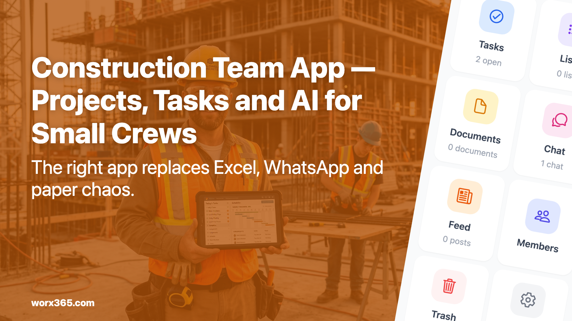 Construction Team App — Projects, Tasks and AI for Small Crews