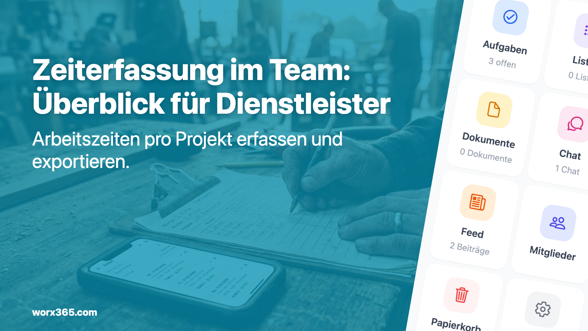 Zeiterfassung für Handwerker — Stunden pro Projekt erfassen